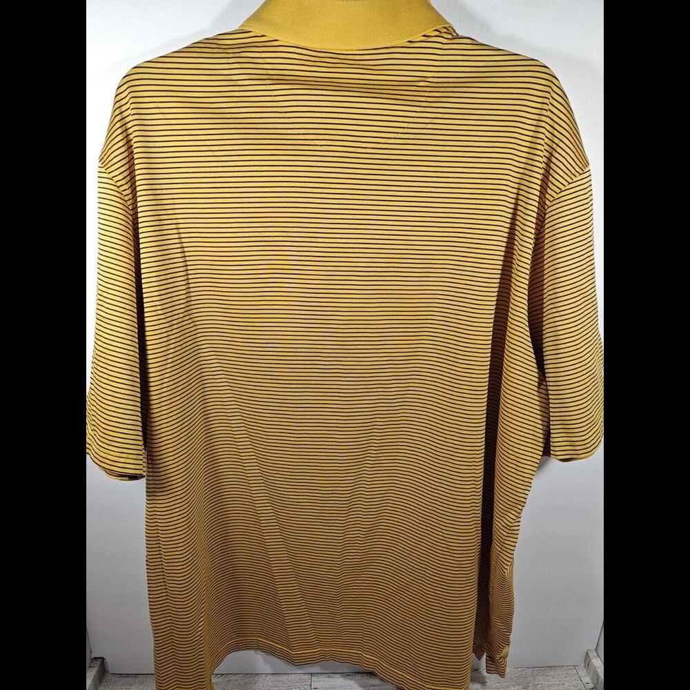 Ping Golf Polo Men's Size 2XL Yellow With Black Stripes Hollow Creek Club - Picture 6 of 6